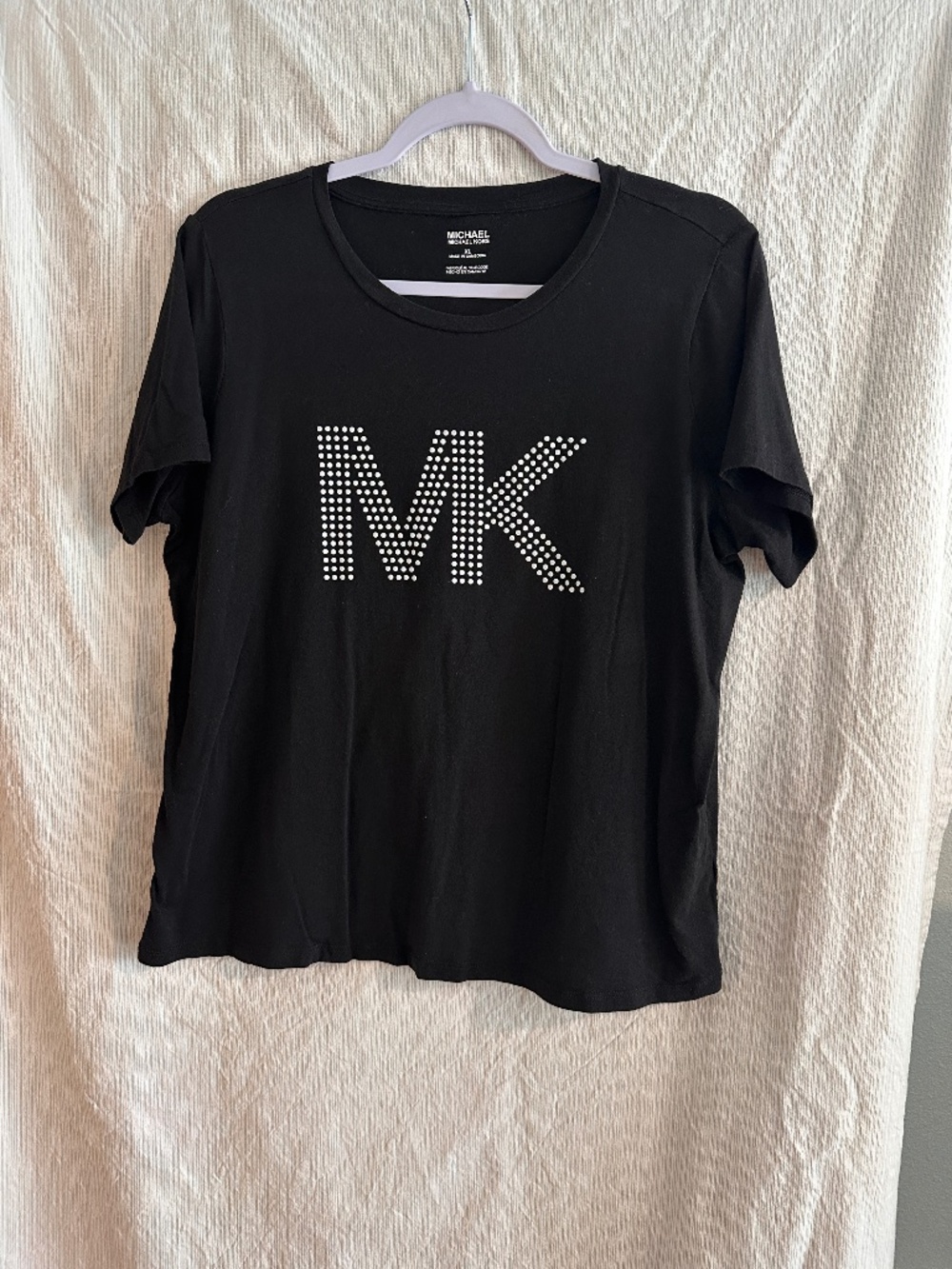 MICHAEL Michael Kors Studded MK Logo Tee XL